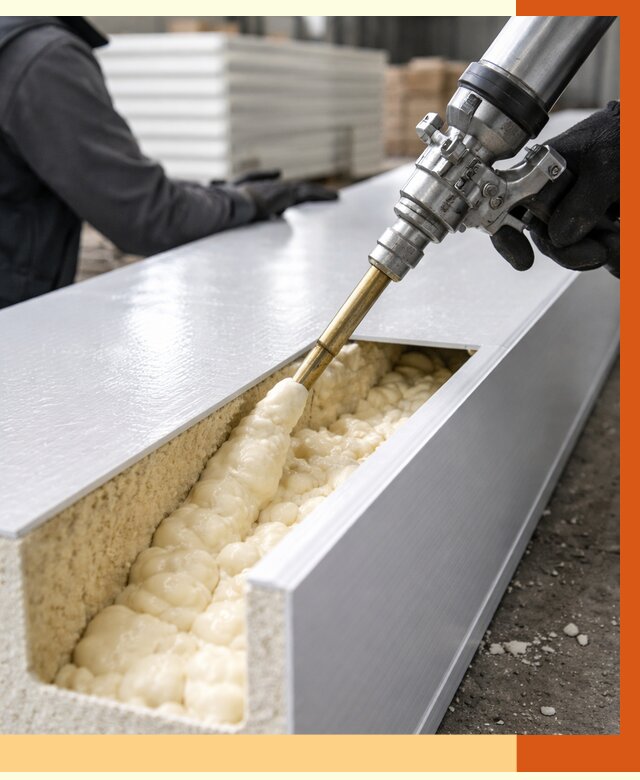 Заполнение пустот холодильных панелей в Горно-Алтайске от 7776 руб. | ТепломастерГрн