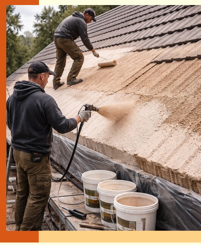 Утепление кровли жидкой пробкой в Горно-Алтайске для домов и зданий