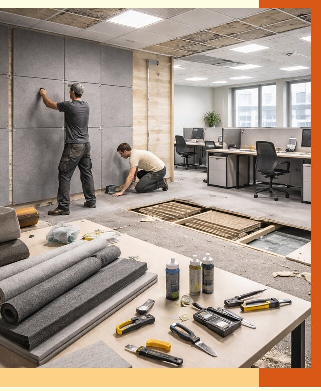 Профессиональная шумоизоляция офиса в Горно-Алтайске от 6998 руб. за м2 | ТепломастерГрн