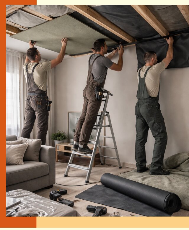 Шумоизоляция потолка в Горно-Алтайске — профессиональное устранение шумов