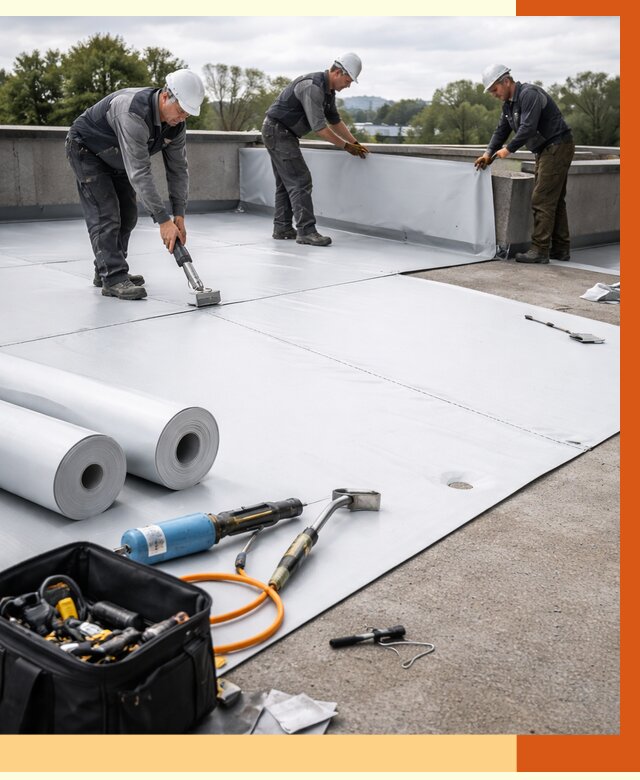 Гидроизоляция мембранной кровли в Горно-Алтайске от 7776 руб./м² — профессионально | ТепломастерГрн