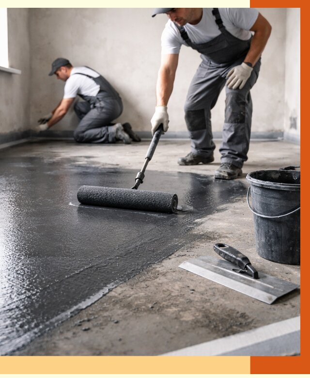 Профессиональная гидроизоляция пола в Горно-Алтайске от 8813 руб. под ключ | ТепломастерГрн