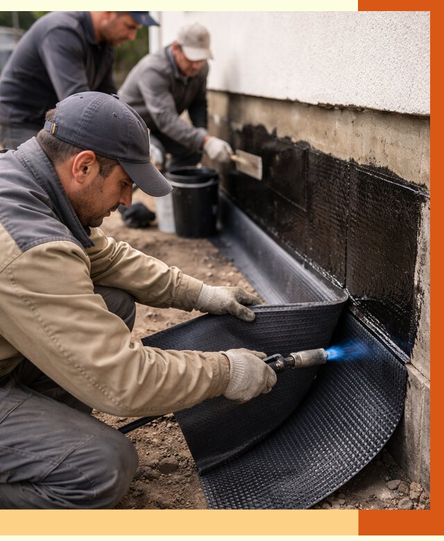 Гидроизоляция цоколя и отмостки в Горно-Алтайске от 8813 руб. — ТепломастерГрн