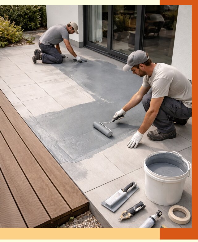 Гидроизоляция террасы в Горно-Алтайске под ключ от 7776 руб./м² | ТепломастерГрн