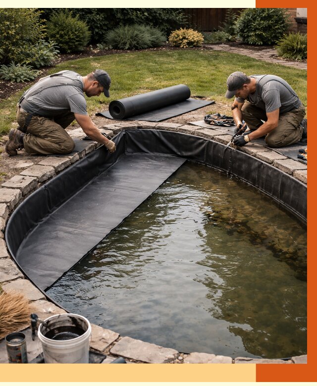 Гидроизоляция пруда в Горно-Алтайске от 15552 руб. под ключ | ТепломастерГрн профессионально