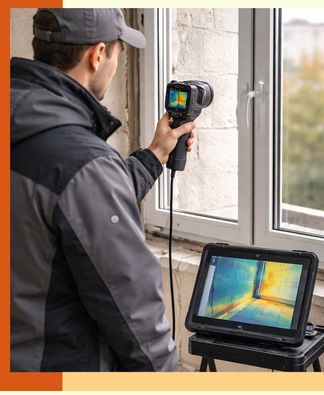 Тепловизионное обследование дома в Горно-Алтайске для выявления утечек тепла