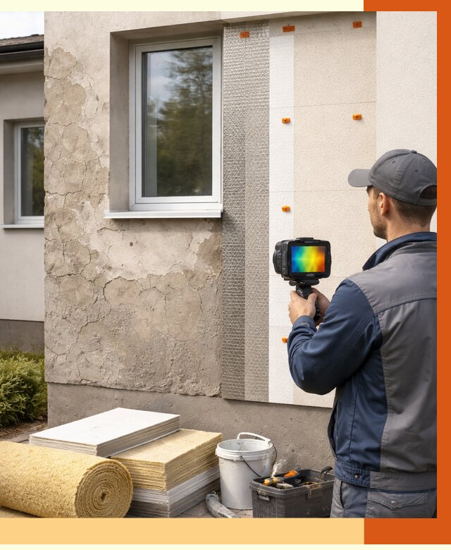 Тепловизионное обследование фасада в Горно-Алтайске от 4666 руб. под ключ | ТепломастерГрн