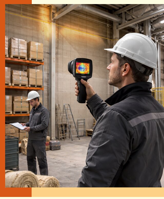 Тепловизионное обследование склада и выявление утечек в Горно-Алтайске