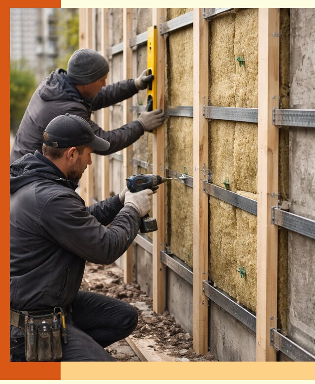 Монтаж обрешетки под утепление зданий и квартир в Горно-Алтайске