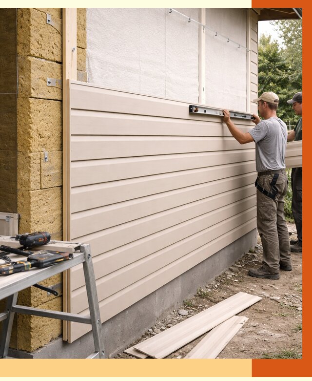 Монтаж сайдинга после утепления в Горно-Алтайске от 1918 руб. — обшивка и облицовка | ТепломастерГрн